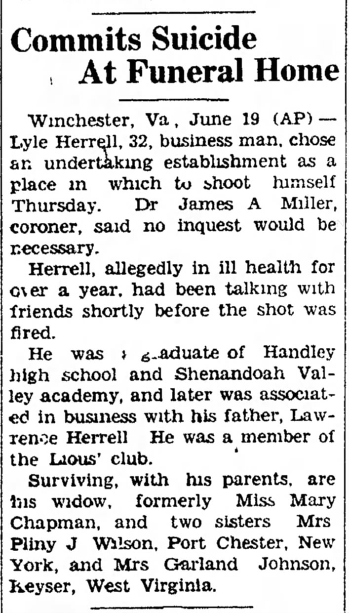 Obituary of H. Lyle Herrell