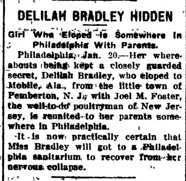 Delilah Bradley to "Recover" in Philadlephia