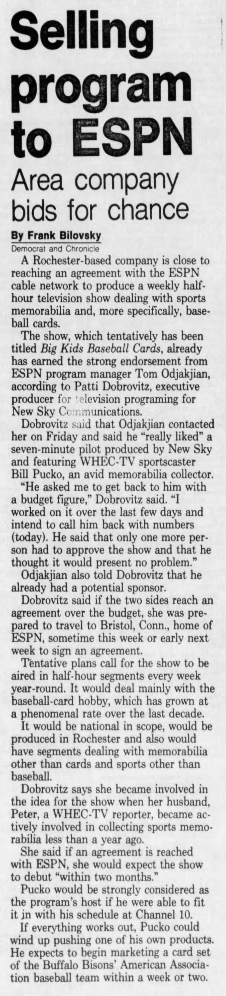 Bill Pucko - May 11, 1987