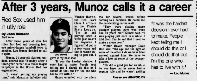 Lou Munoz - June 22, 1990 - Greatest21Days.com