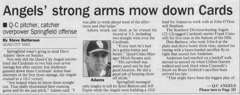 Dave Adams - May 20, 1991 - Greatest21Days.com