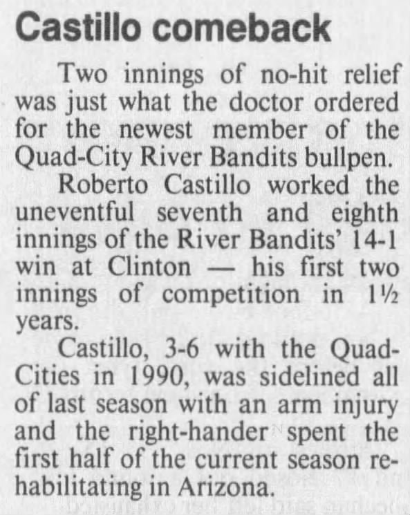 Roberto Castillo - June 28, 1992 - Greatest21Days.com