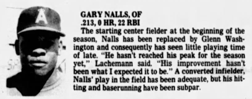 Gary Nalls - July 6, 1986