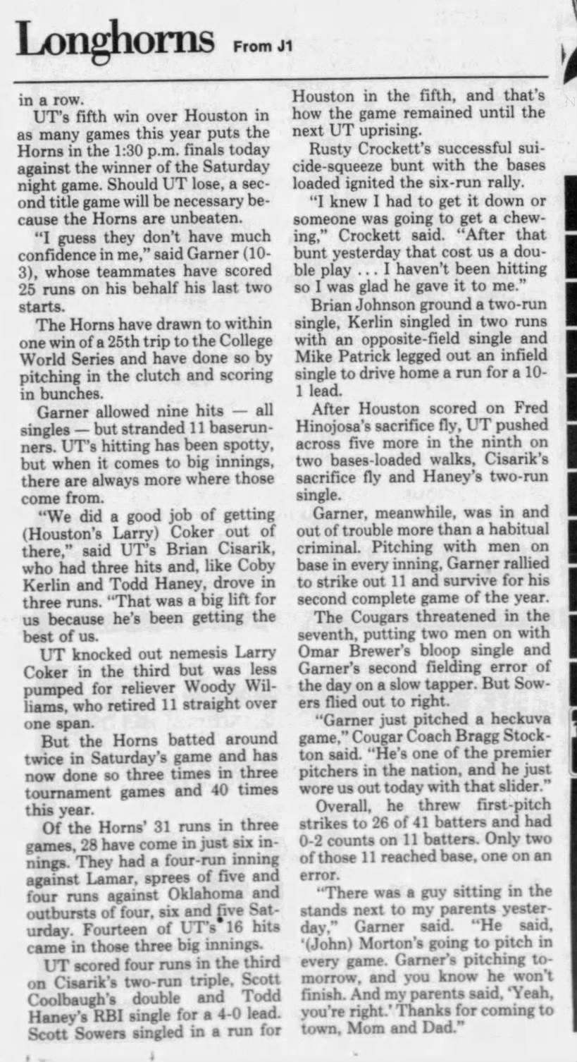 Rusty Crockett - May 24, 1987