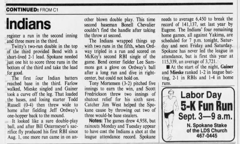 Jim West - Aug. 24, 1990 - Greatest21Days.com