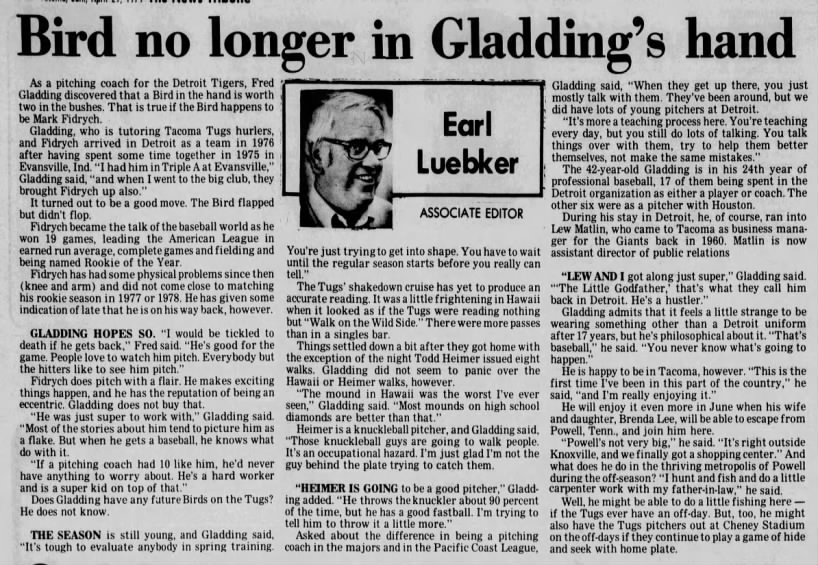 Fred Gladding - April 29, 1979 - Greatest21Days.com