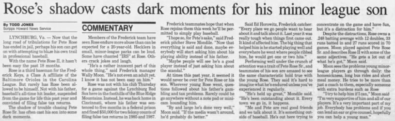 Pete Rose II - July 21, 1990 - Greatest21Days.com