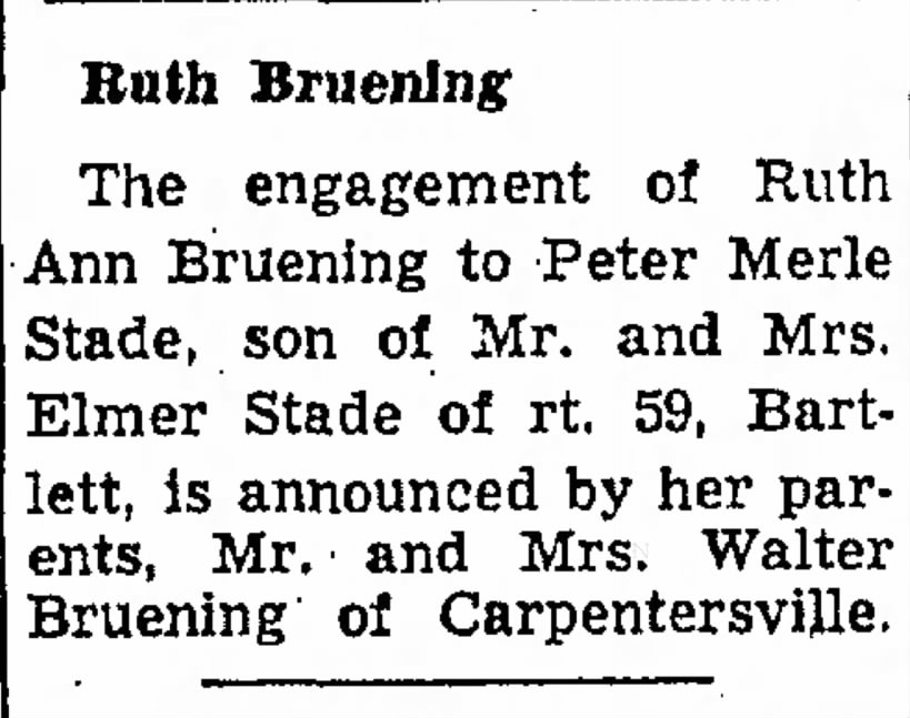 Ruth Ann Brueing engagement