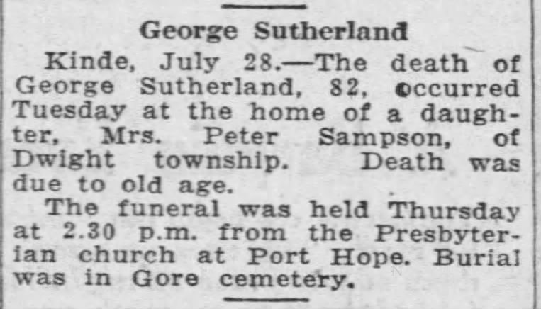 George Sutherland obituary PHTH July 28 1922 pg 10