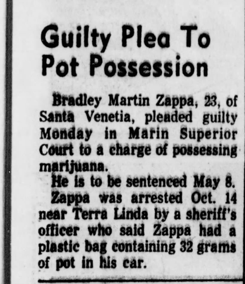 Daily Ind. Journal (San Rafael, Cal) 29 Mar 1972 pg.25.