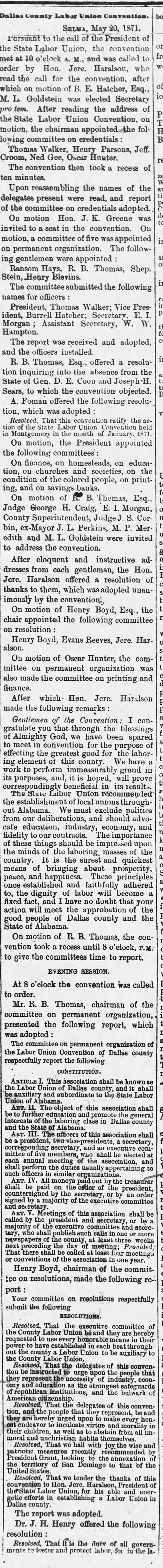 Burrell Hatcher in the News (1871)