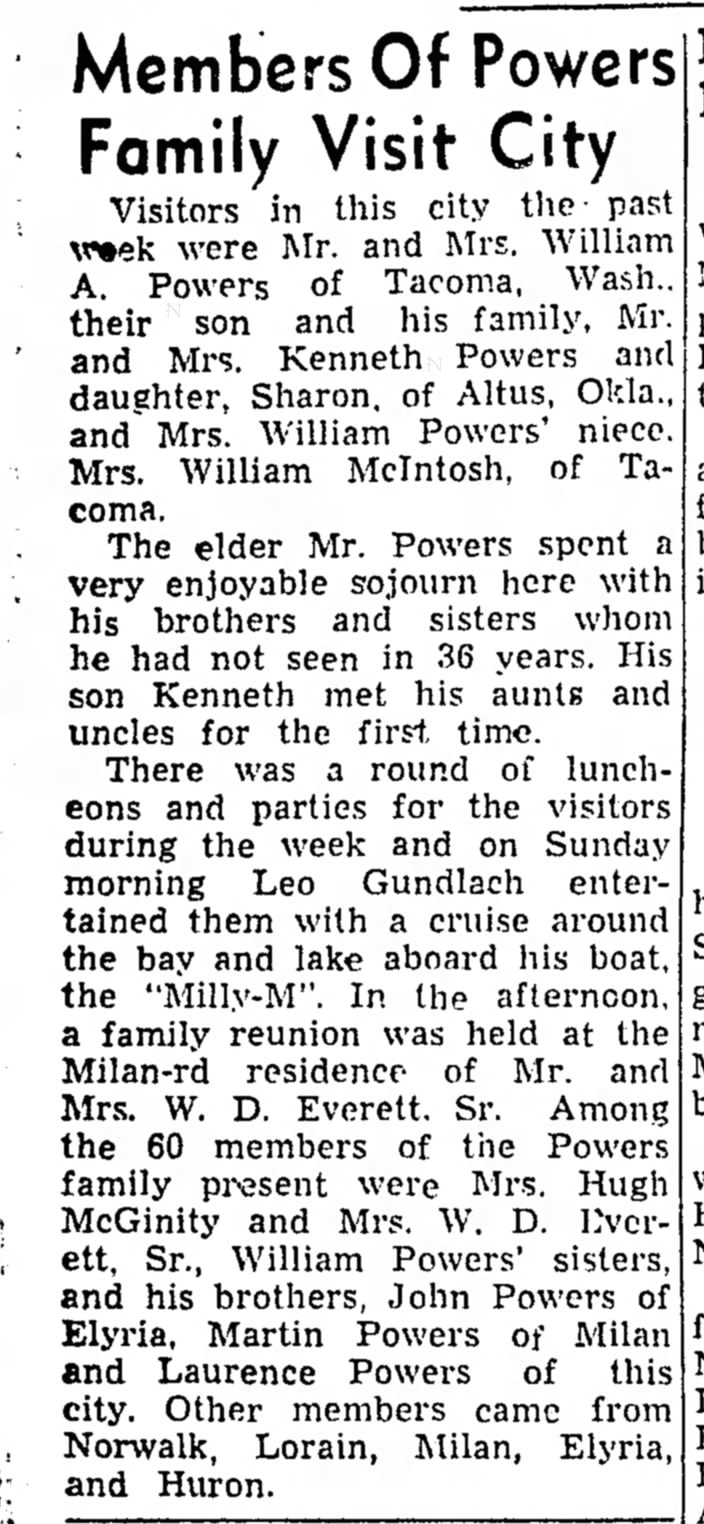 Powers Family Reunion-1946