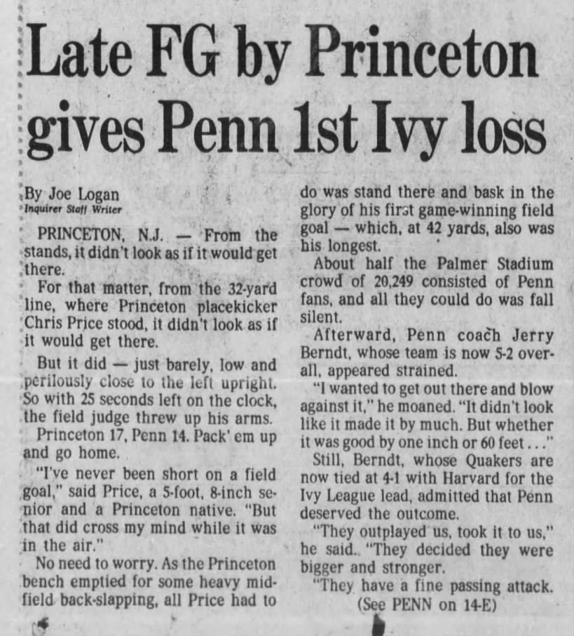 1982 Penn-Princeton