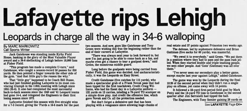 1982 Lafayette-Lehigh