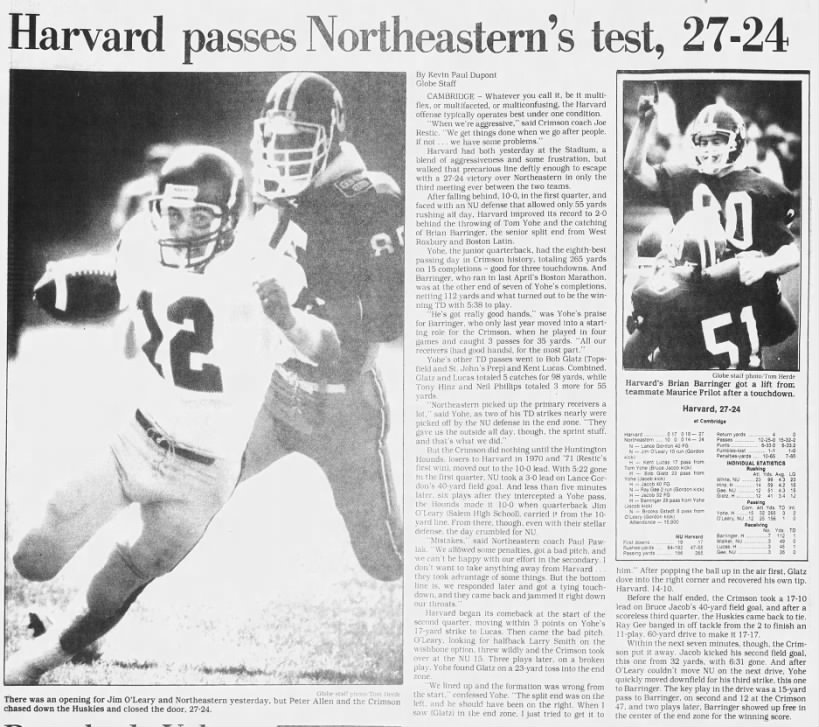 1987 Harvard-Northeastern