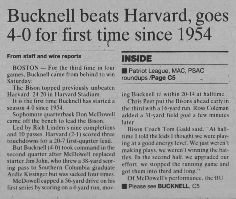 1997 Bucknell-Harvard