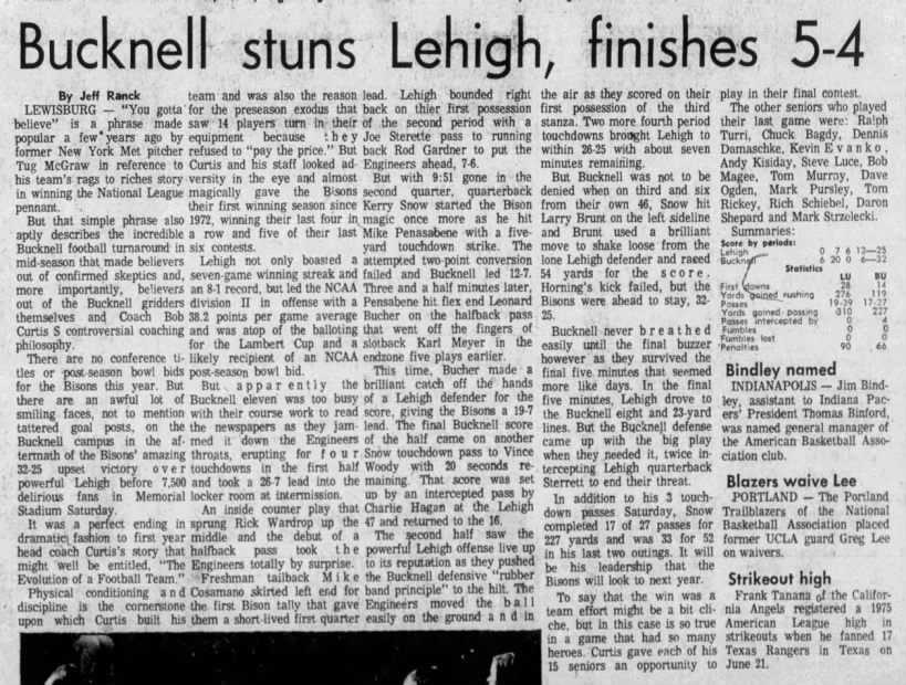 1975 Bucknell-Lehigh