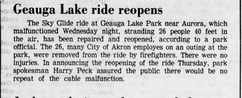 Geauga Lake ride reopens