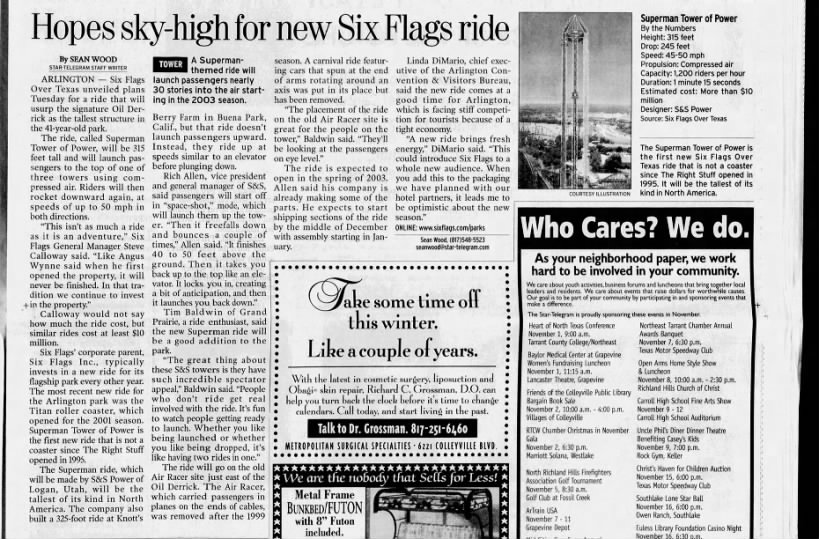 Hopes sky-high for new Six Flags ride