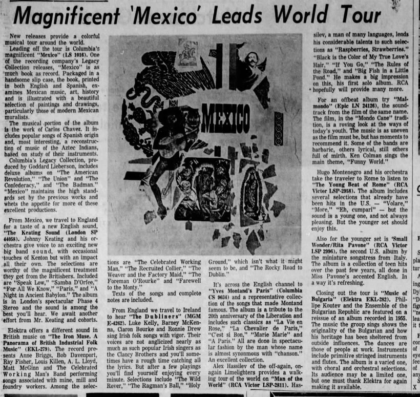 Magnificent 'Mexico' Leads World Tour