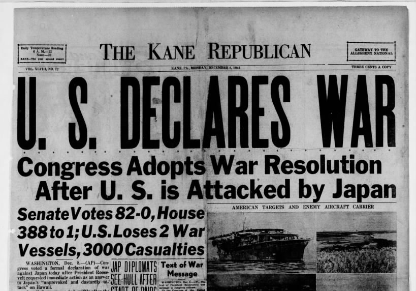 The Kane Republican, Kane, Pennsylvania, December 8, 1941