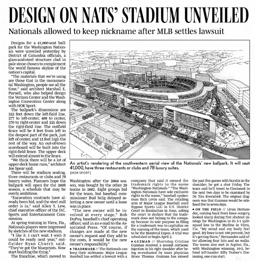 Design on Nat's Stadium Unveiled
