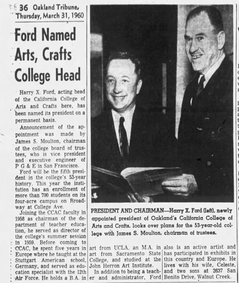 Ford Named Arts, Crafts College Head
