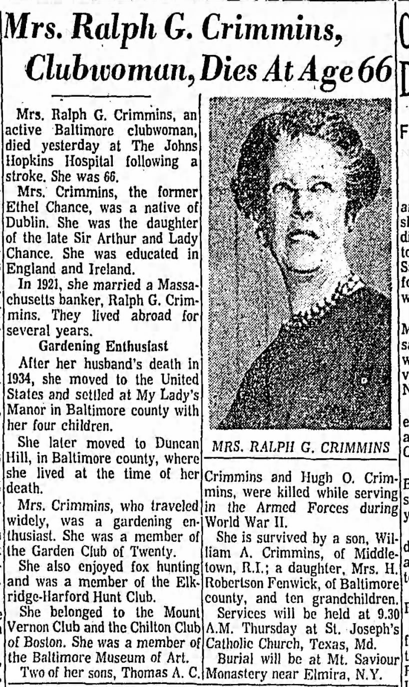 Mrs. Ralph G. Crimmins