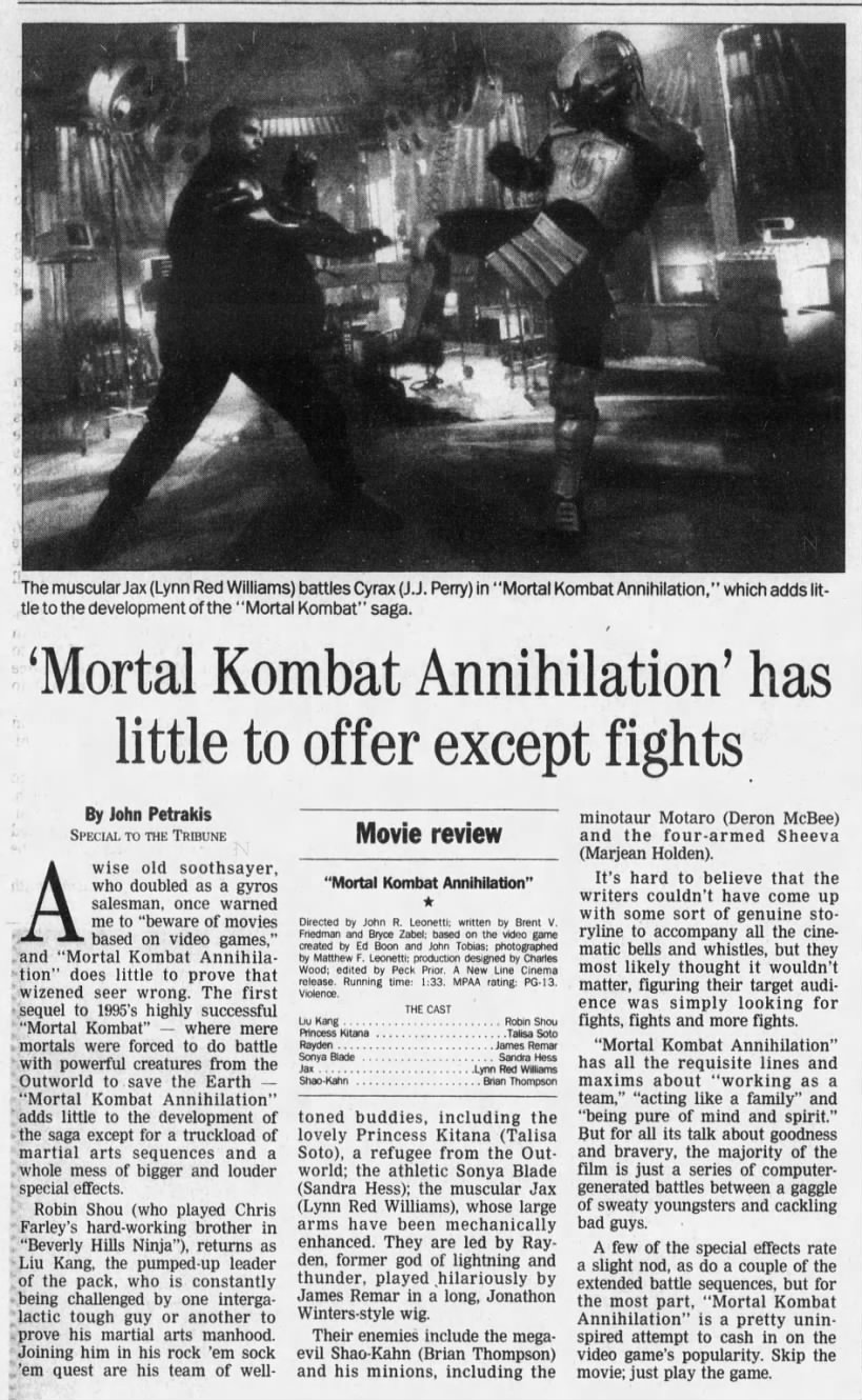 Mortal Kombat: Annihilation*