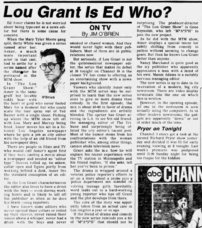 Lou Grant, Season One *