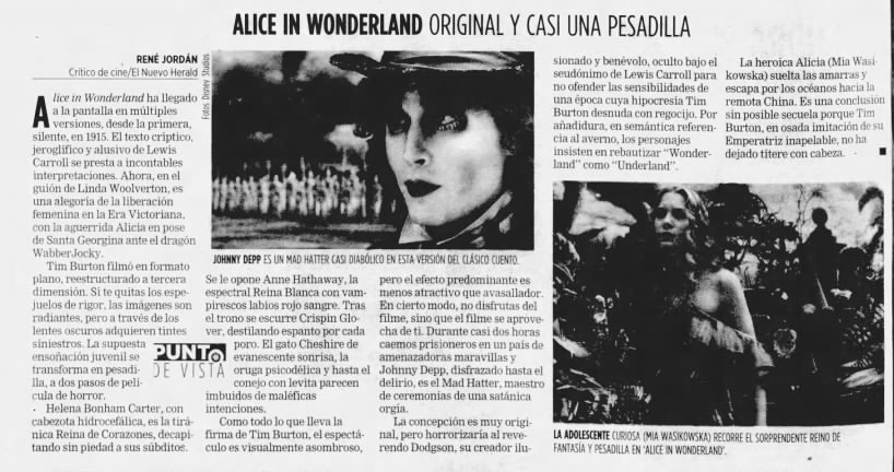 Alice in Wonderland* (2010)