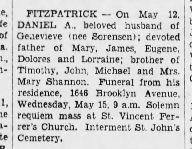 Daniel A. Fitzpatrick Obituary