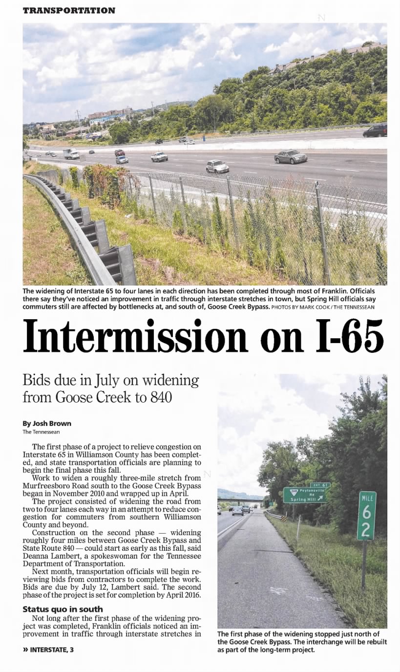 Intermission on I-65