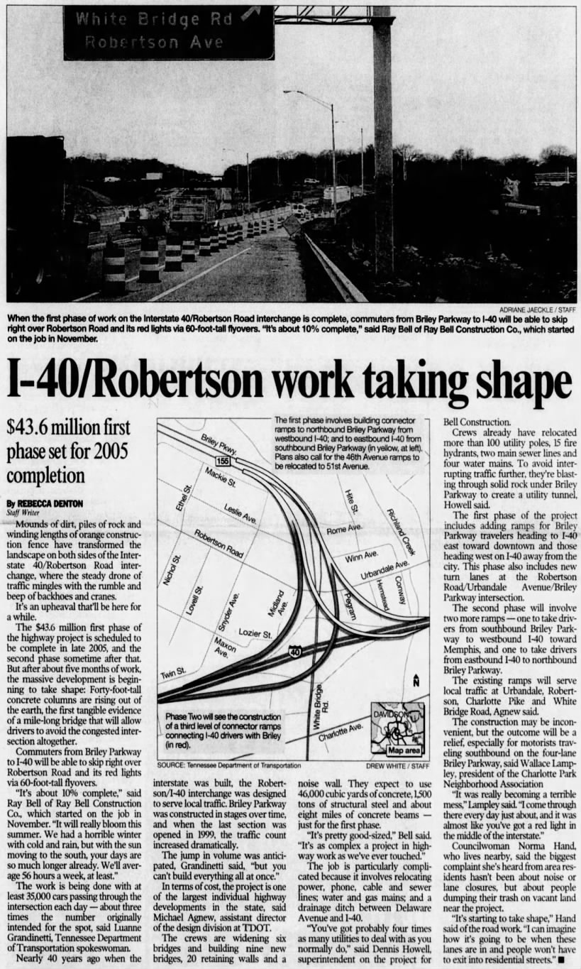 I-40/Robertson work taking shape