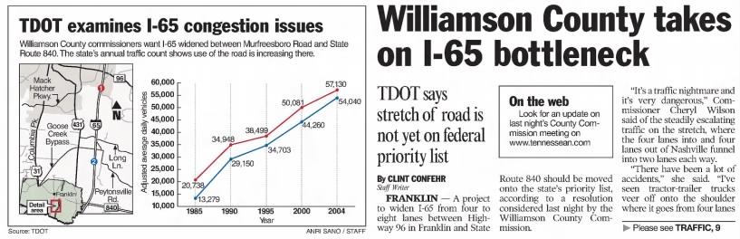 Williamson County takes on I-65 bottleneck