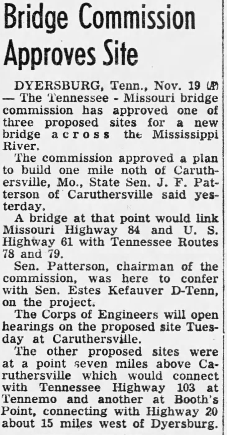 Bridge Commission Approves Site