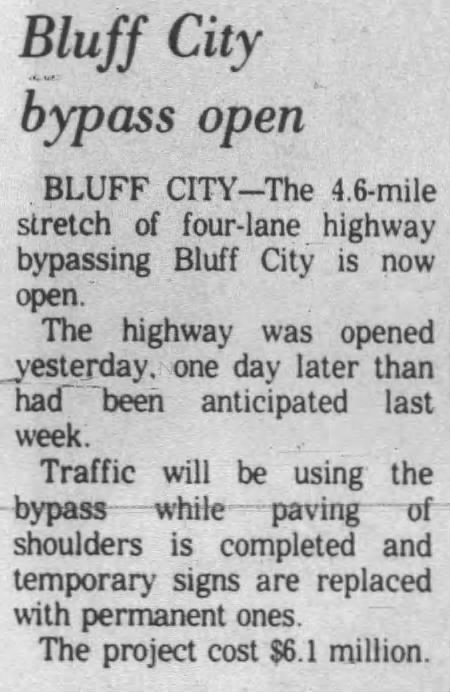 Bluff City bypass open