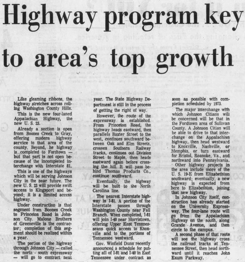 Highway program key to area's top growth