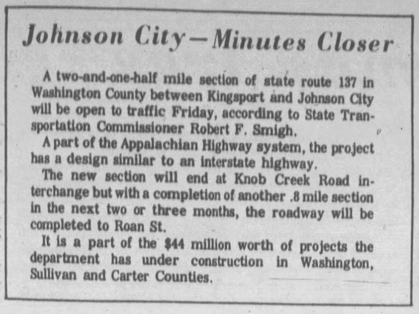 Johnson City - Minutes Closer