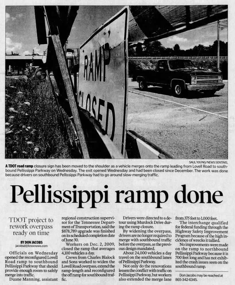 Pellissippi ramp done