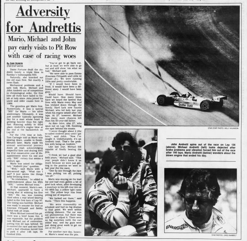 Mario Andretti - Indianapolis 500 1990
