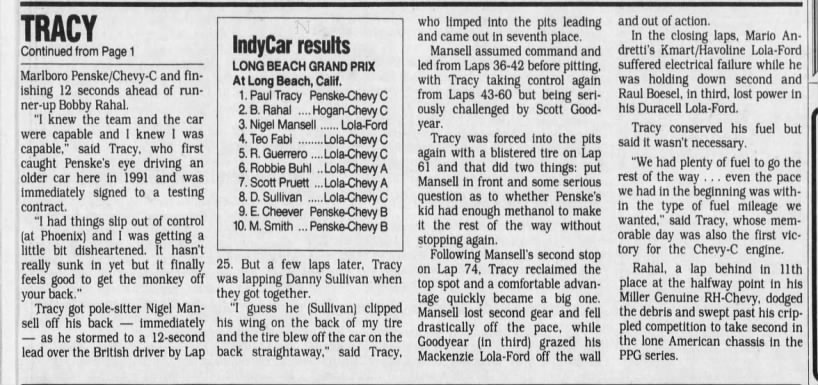 1993 CART Long Beach