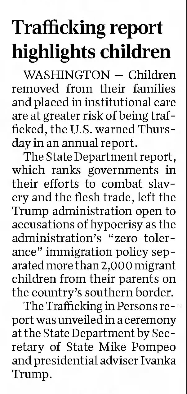 6_29_18 Trafficking report highlights children