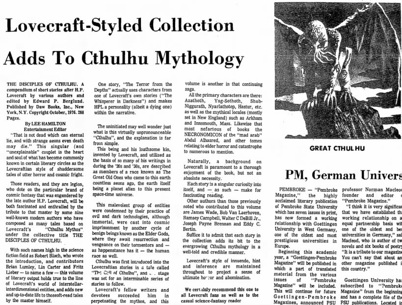Collection Adds to Cthulhu Mythology