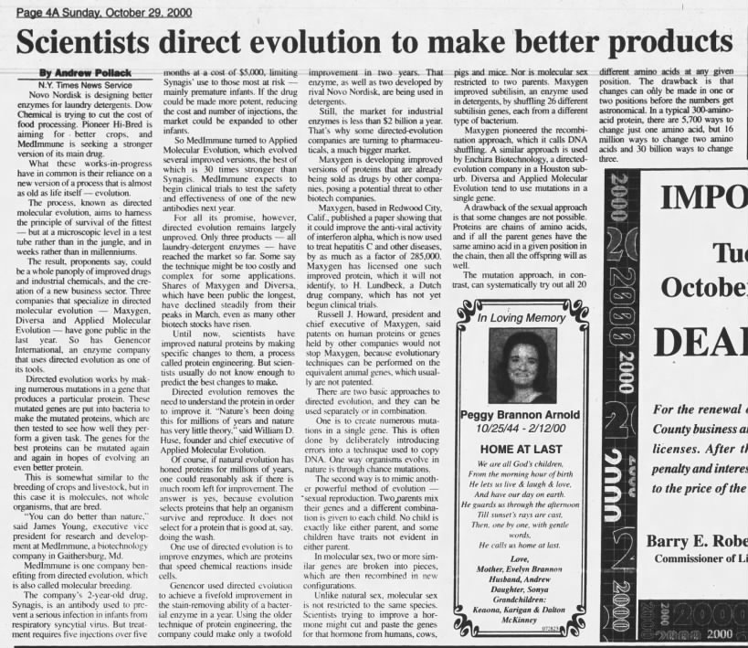 scientists direct evolution