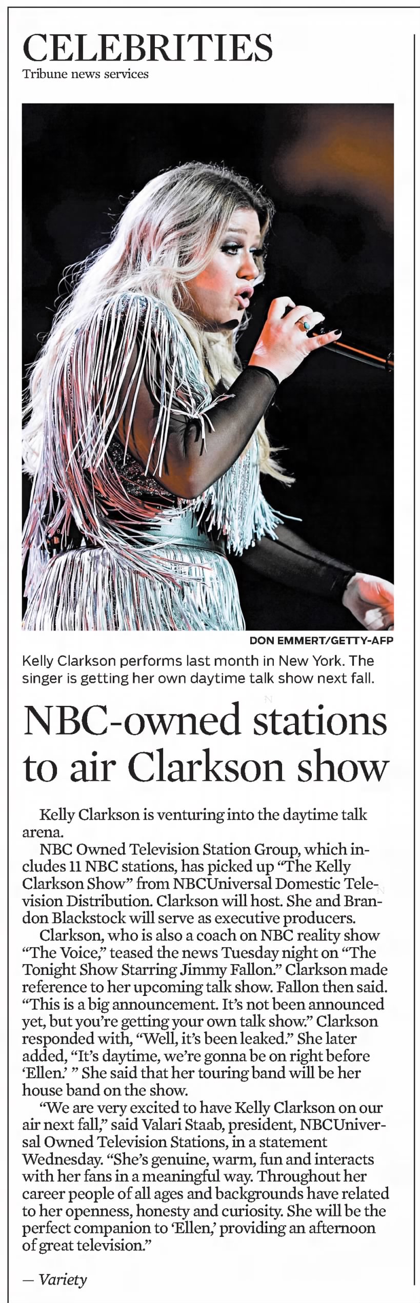 nbc owned stations to air clarkson show