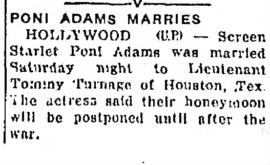 Poni Adams marries