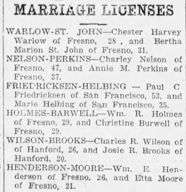 Marriage of Holmes / Burwell