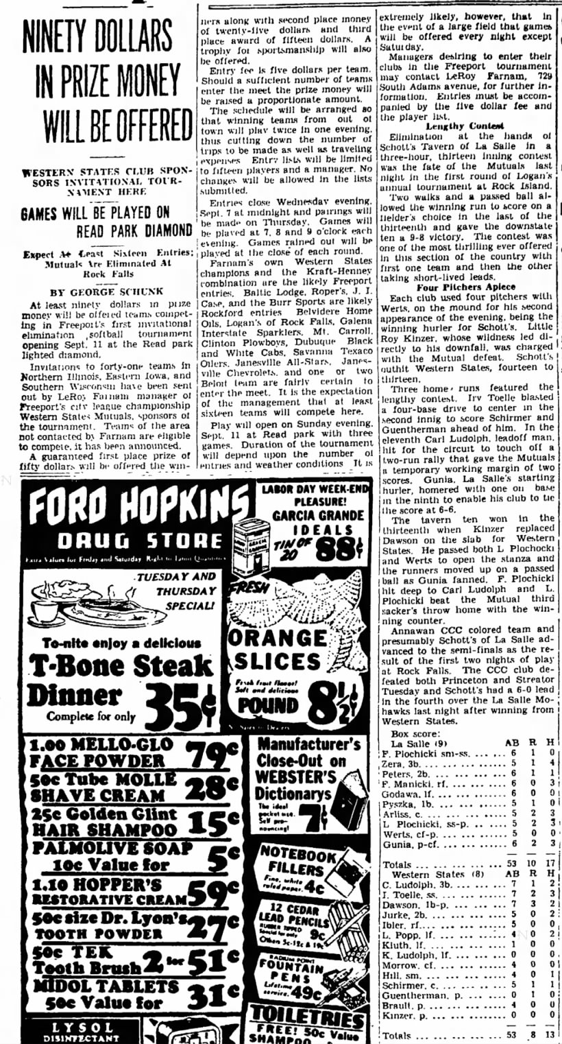 Frank and Nit Freeport Journal-Standard 01-Sep-1938