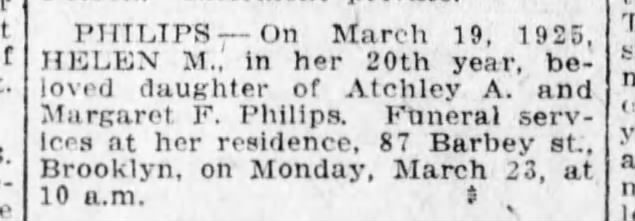 Helen M Philips Obituary